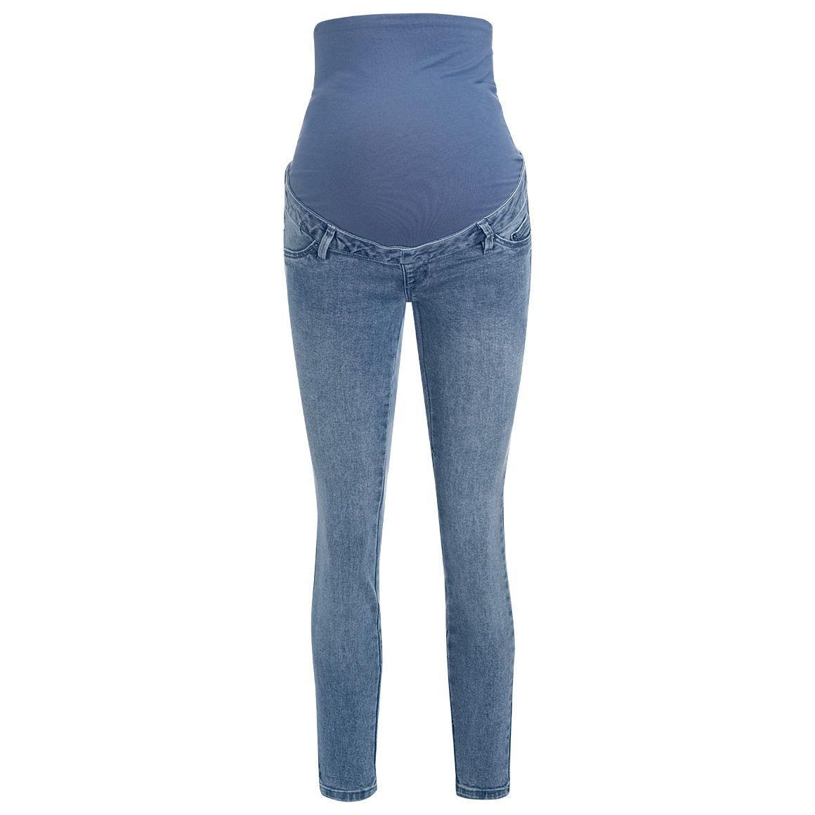 Gina Mama Damen Umstands-Jeggings unifarben hellblau