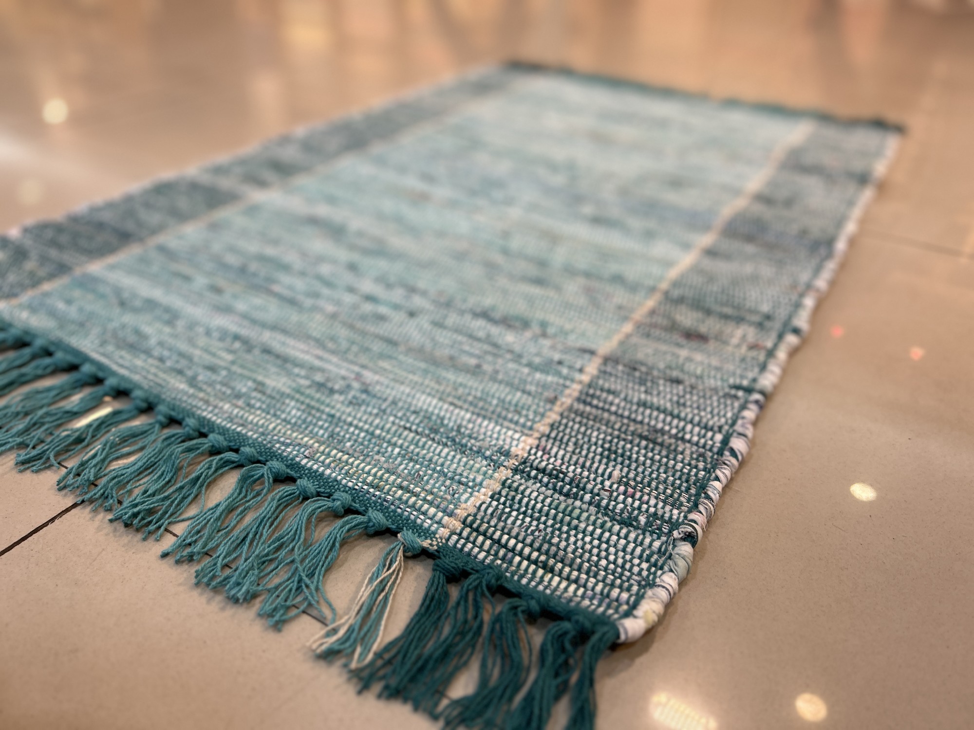 Mini-Rug 'Kutaipur', Blautöne, B 90 cm, L 60 cm von fischer's lagerhaus