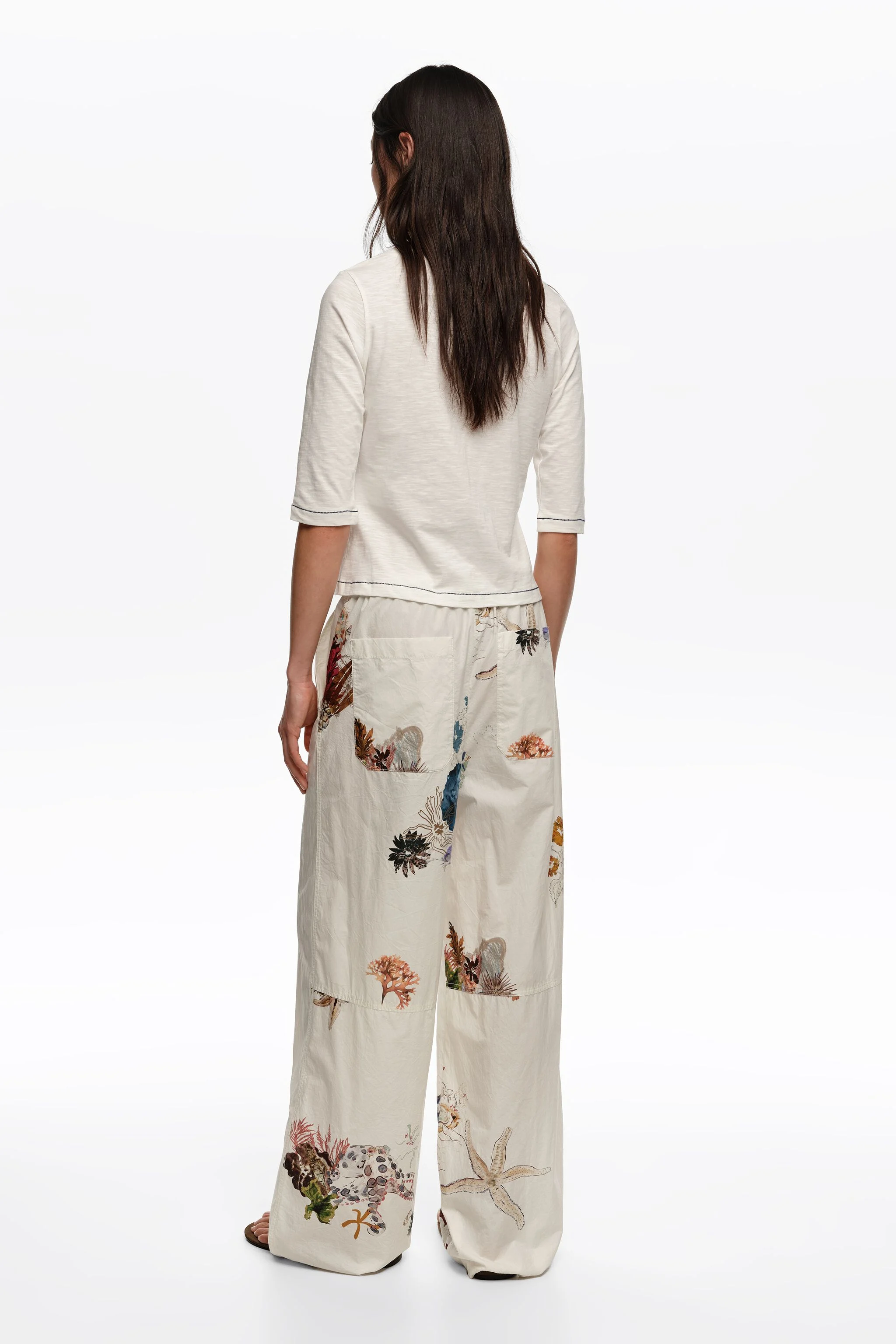 Calça jogger de algodão Seabed off-white