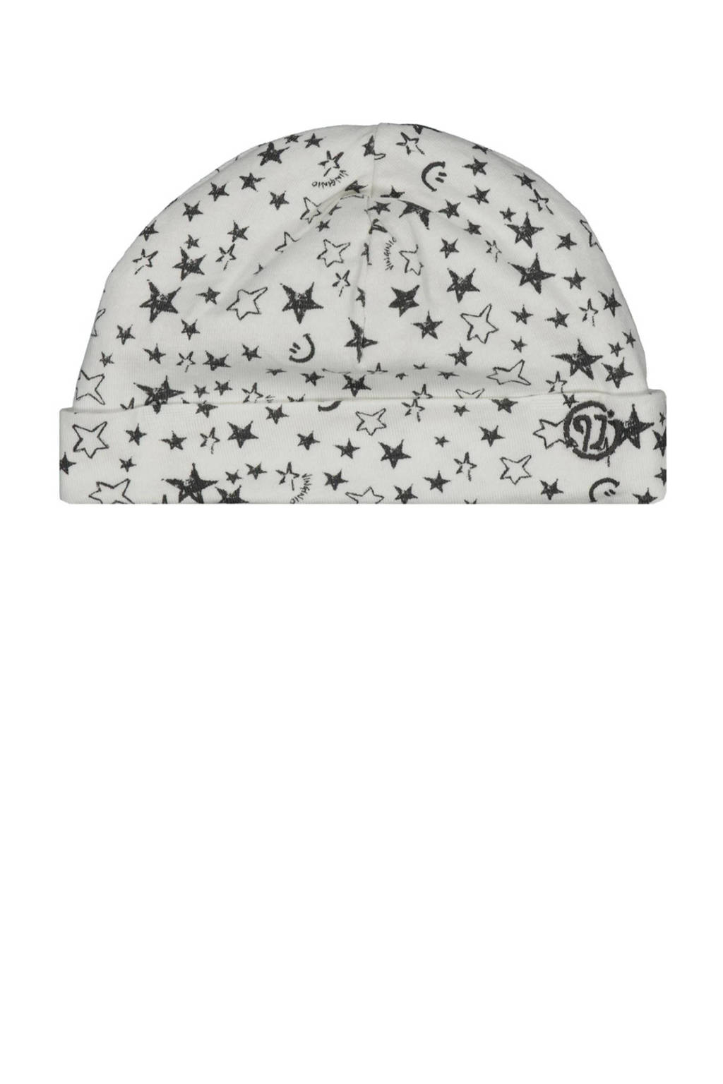 Vingino new born muts Vanjy met all over print grijs/wit