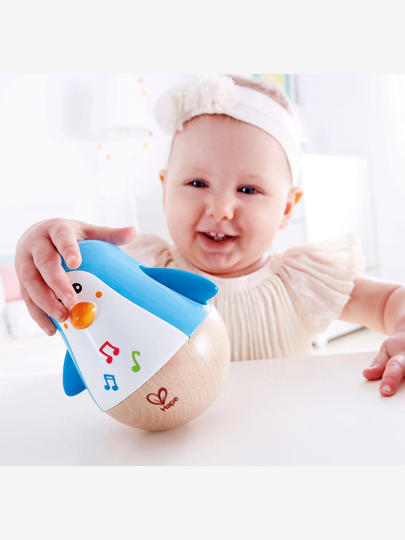 Pinguim Musical Pop-Up Azul da HAPE