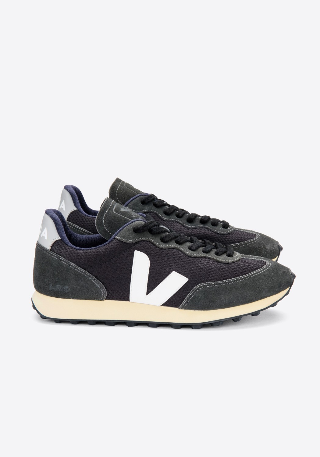 Veja Sneaker Rio Branco Alveomesh Black White Oxford Grey