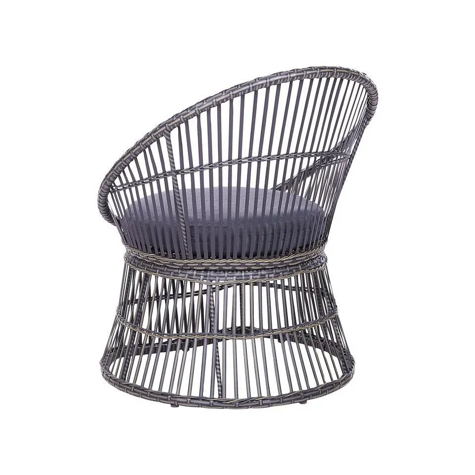MESYNA - Bistro set - Taupe - PE rotan