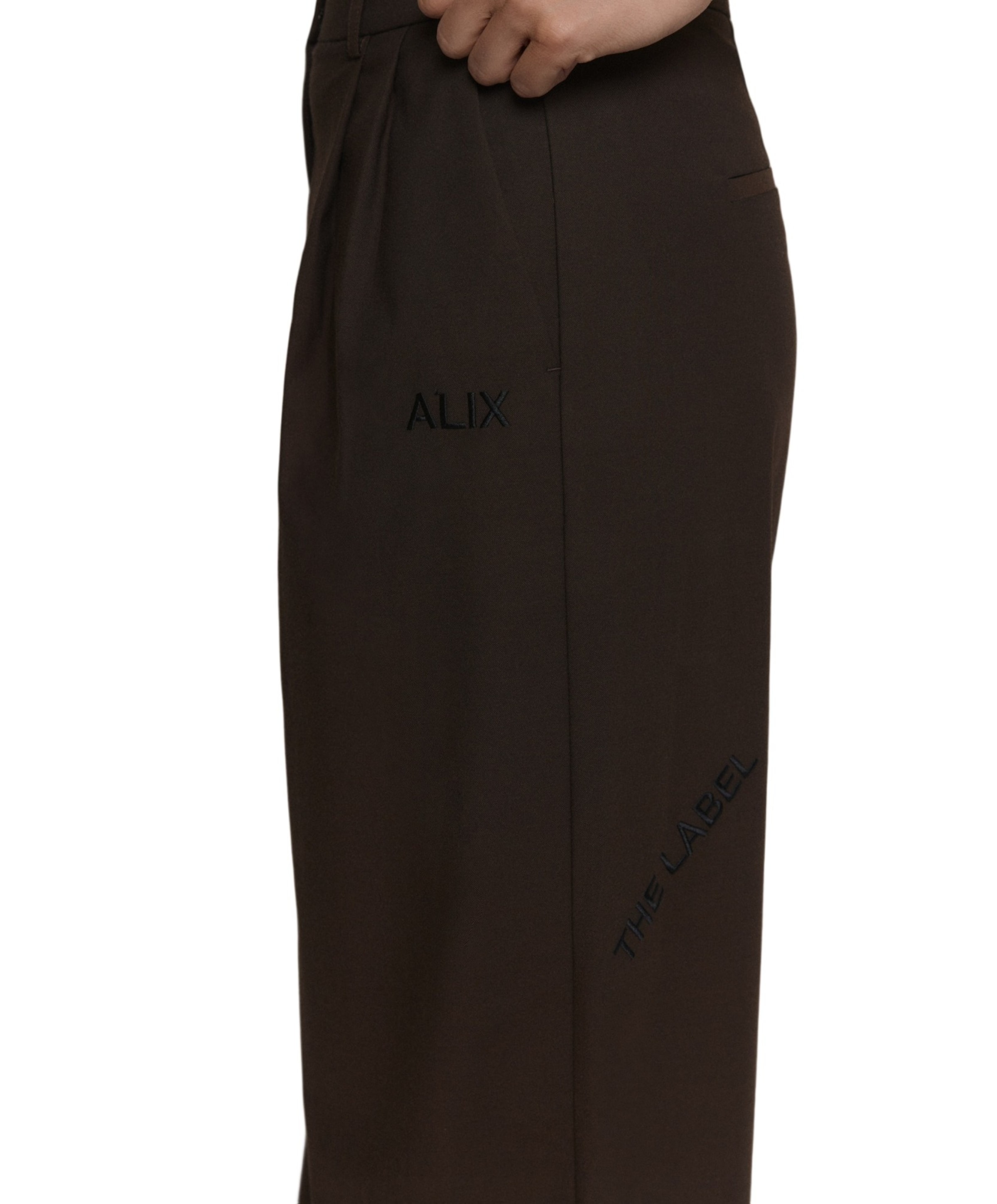 Alix The Label WIDE LEG dames broek bruin