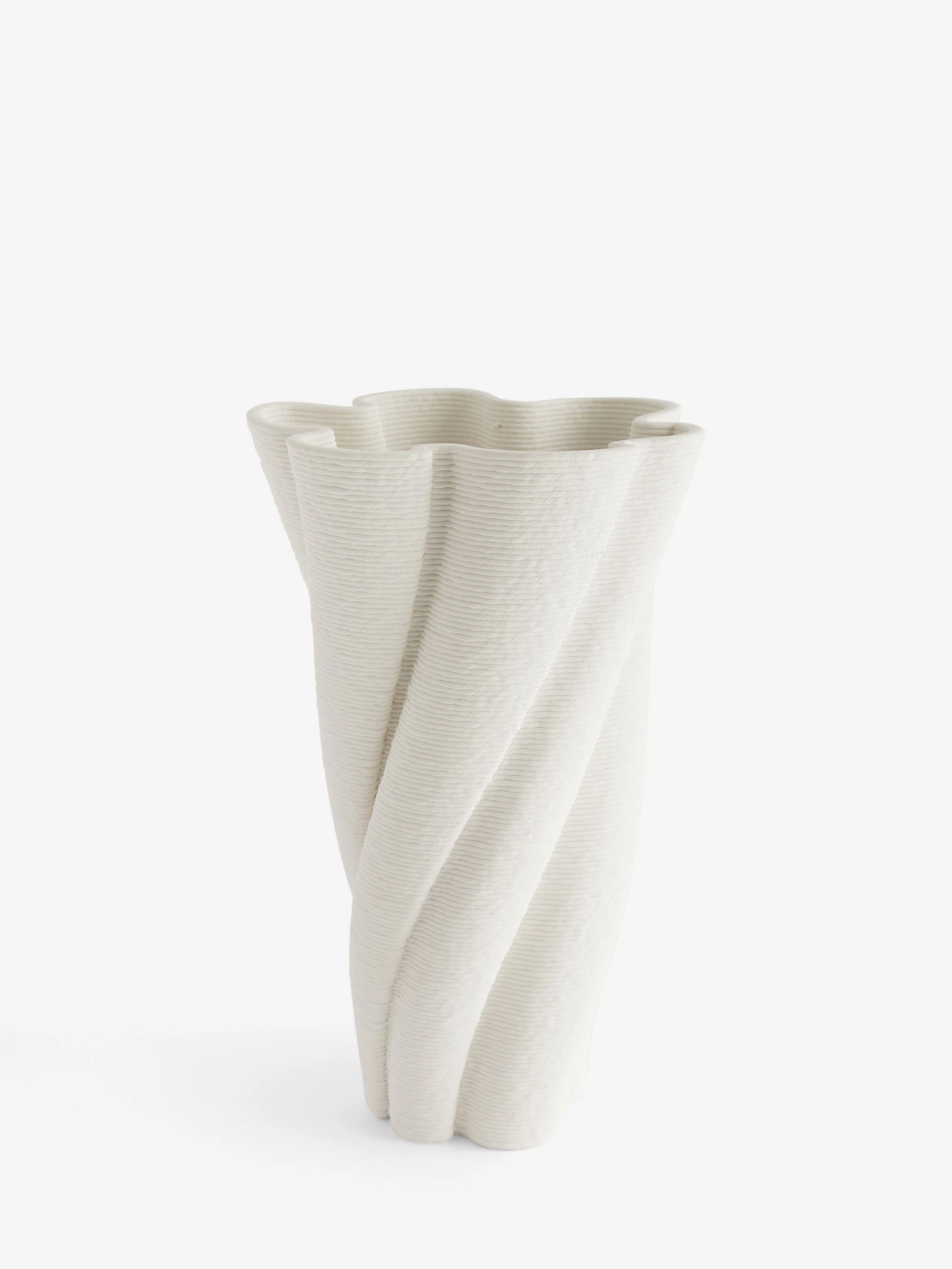 N. Premium keramische vaas met swirltextuur