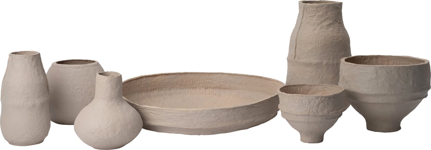 Intratuin vaas Dirk beige D 23 H 25,5 cm