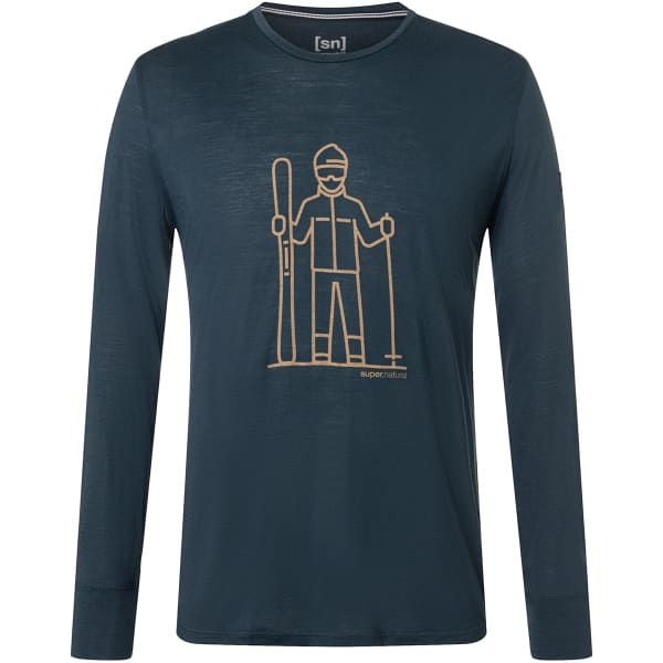 T-shirt thermique SUPER.NATURAL M SKIEUR LS BLUEBERRY/CUMIN