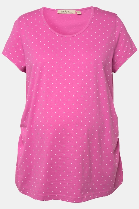 Bellieva-T-Shirts, 2er-Pack, Rundhals, Halbarm, seitl. Raffung, Biobaumwolle, GOTS