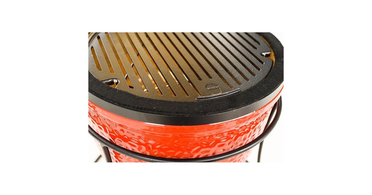 Kamado JoeSear Plate voor Kamado Joe Classic I, II, III en Joe Jr. grillrooster  (Zwart, Ø 34cm)