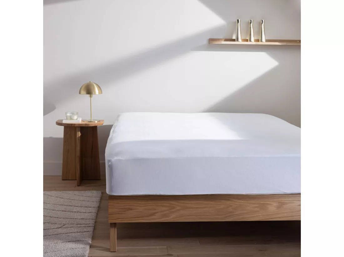 Pack protège matelas et protège oreillers molleton imperméable 100% coton bio - SOMEO 160x200 - LUNE