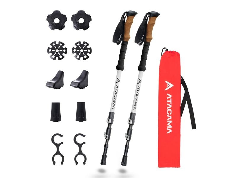 Atacama Teleskop Wanderstöcke 13-tlg. 110-135 cm Wanderhilfen aus Aluminium