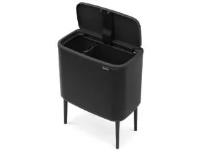 Brabantia Bo Touch Bin - Skraldespand - fliplåg - 34 L - affaldsseparation - mat sort