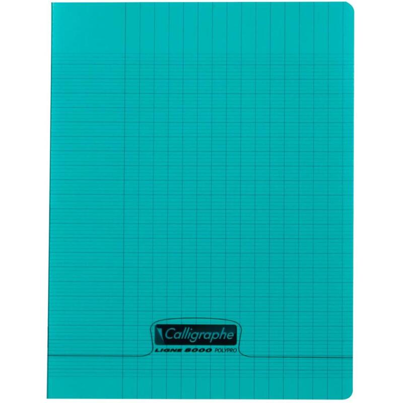 Cahier piqué 8000 POLYPRO 17x22 cm 96 pages grands carreaux 90 g - Assortis