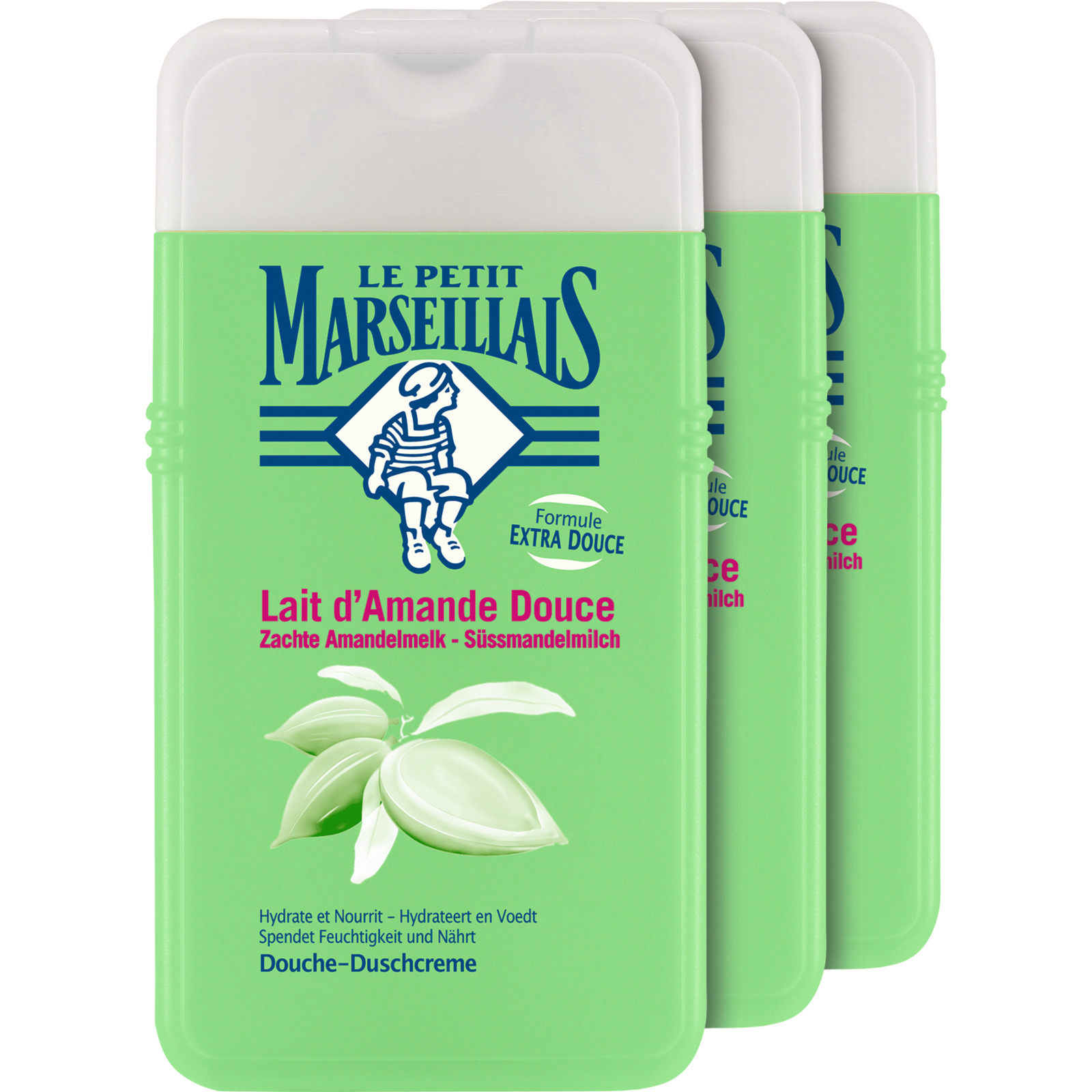 Le Petit Marseillais Duschgel Süssmandelmilch 3 x 250 ml