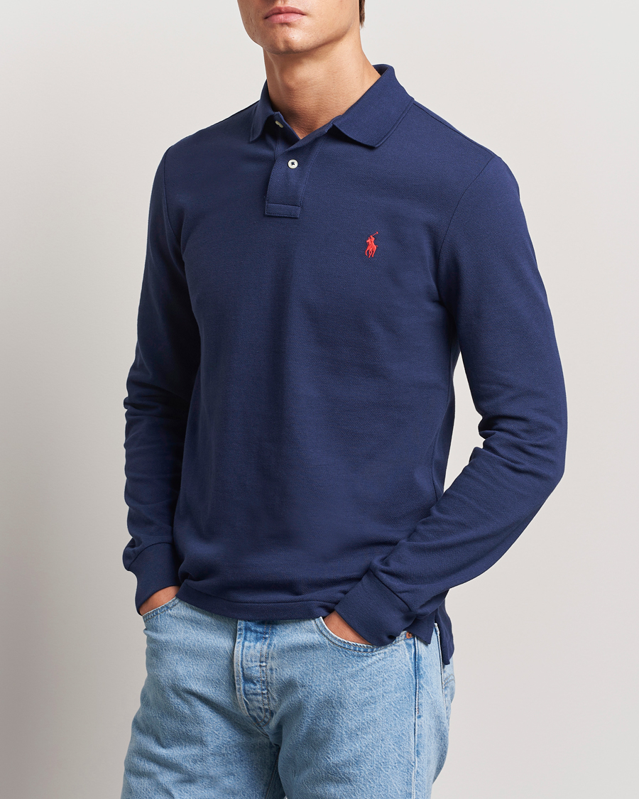 Polo Ralph Lauren Slim Fit Long Sleeve Polo Newport Navy