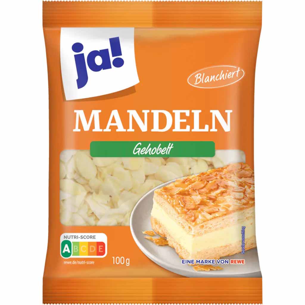 ja! Mandeln gehobelt 100g MHD:15.6.25