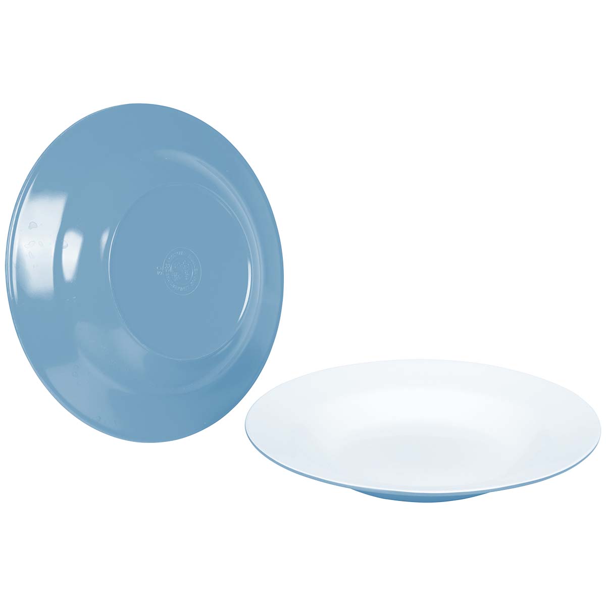 Bo-Camp Two-Tone set van 4 melamine diepe borden - Blue