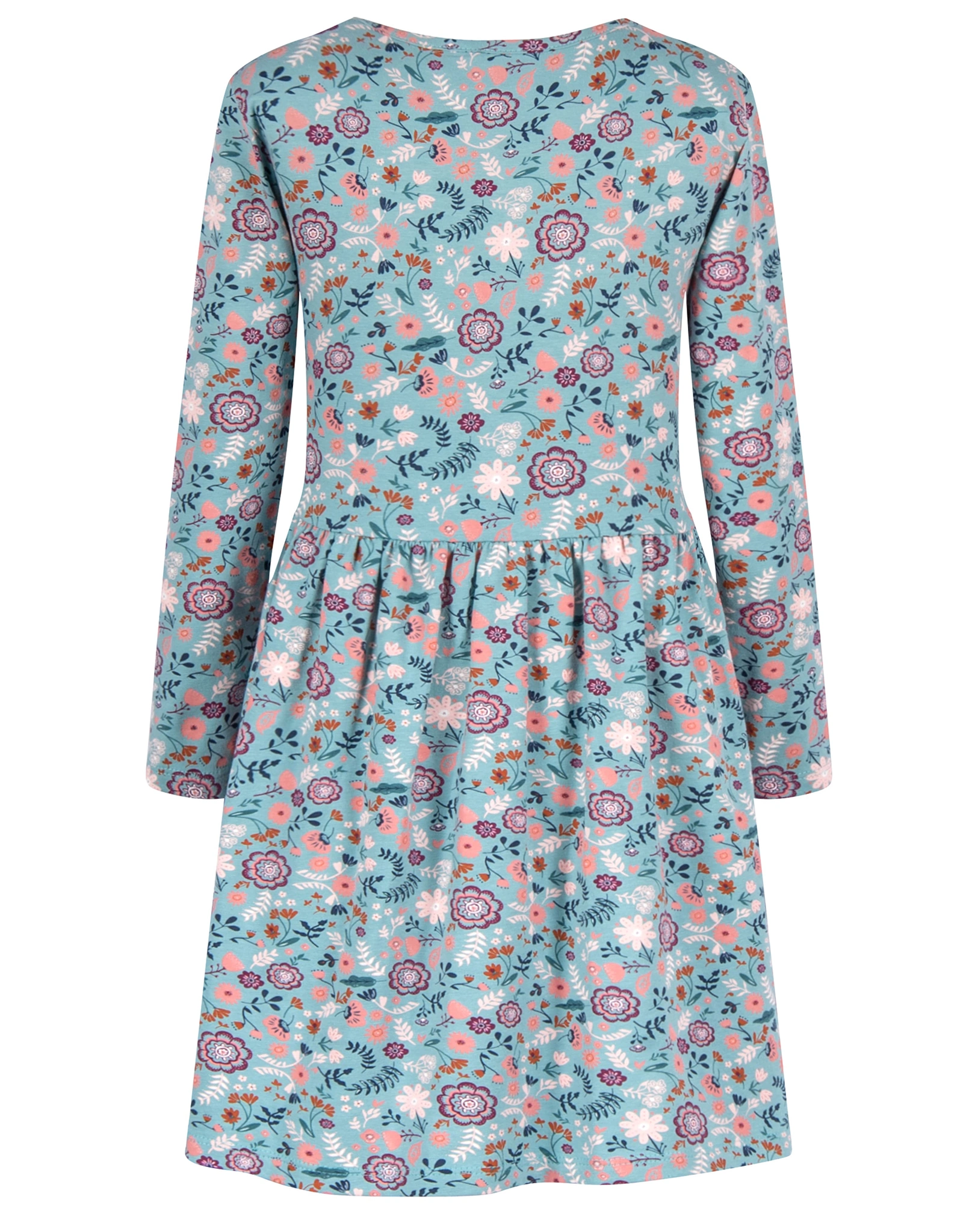 Langarmkleid BLOOMING in cyan