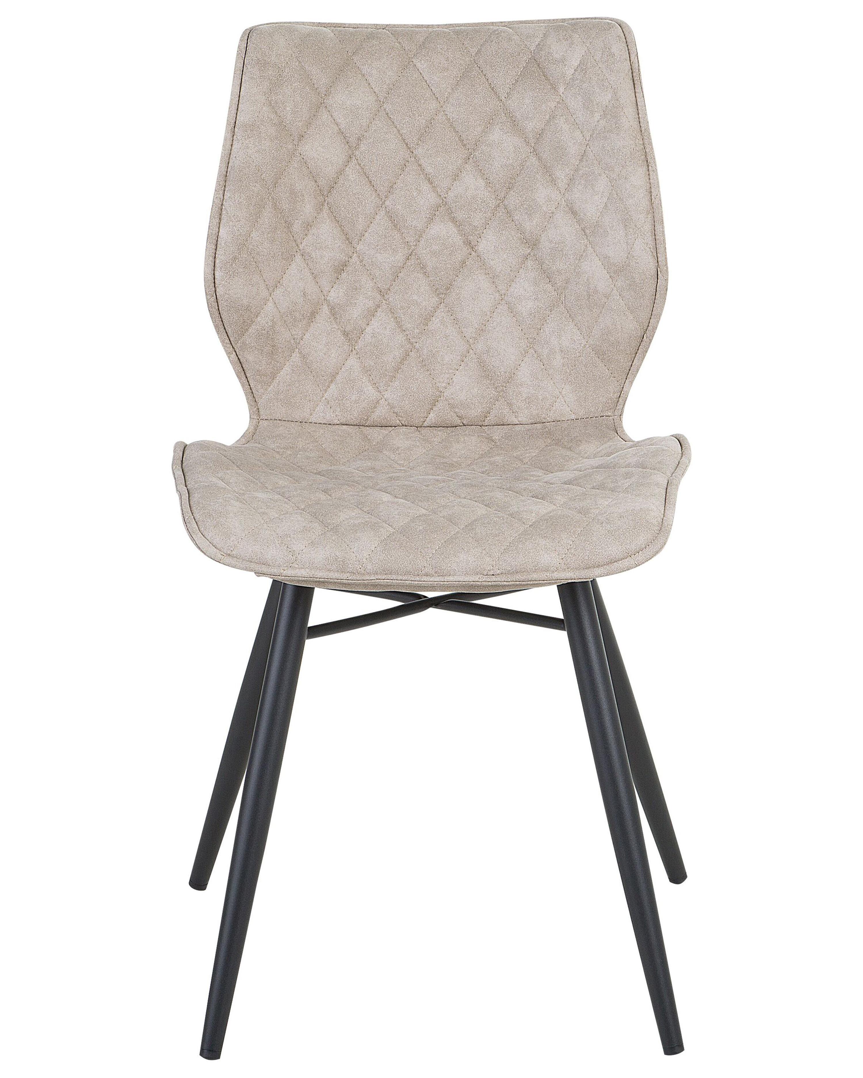 Set van 2 eetkamerstoelen LISLE Beige