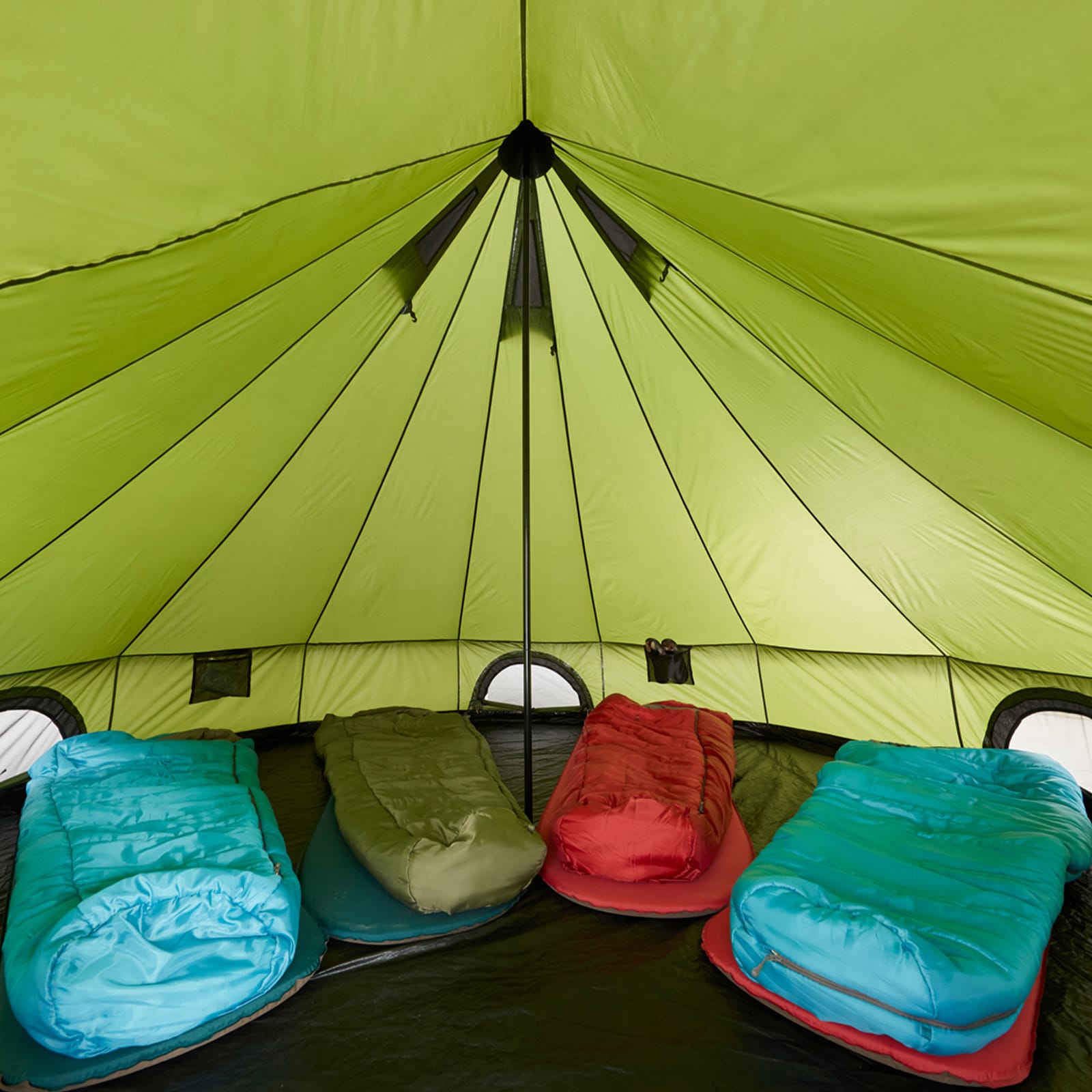 GRAND CANYON Indiana 8 Personen Rund Zelt Familien Gruppen Zelt Tipi Wigwam Groß Farbe: Capulet Olive