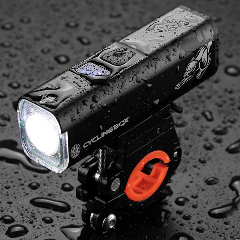 2in1 Aluminium Fahrrad LED Lampe Velo Licht / 4200mAh USB Powerbank IPX6 inkl. Lenker Halterung - Schwarz