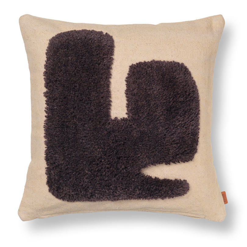 Sierkussen Lay sand 50x50 cm darkbrown