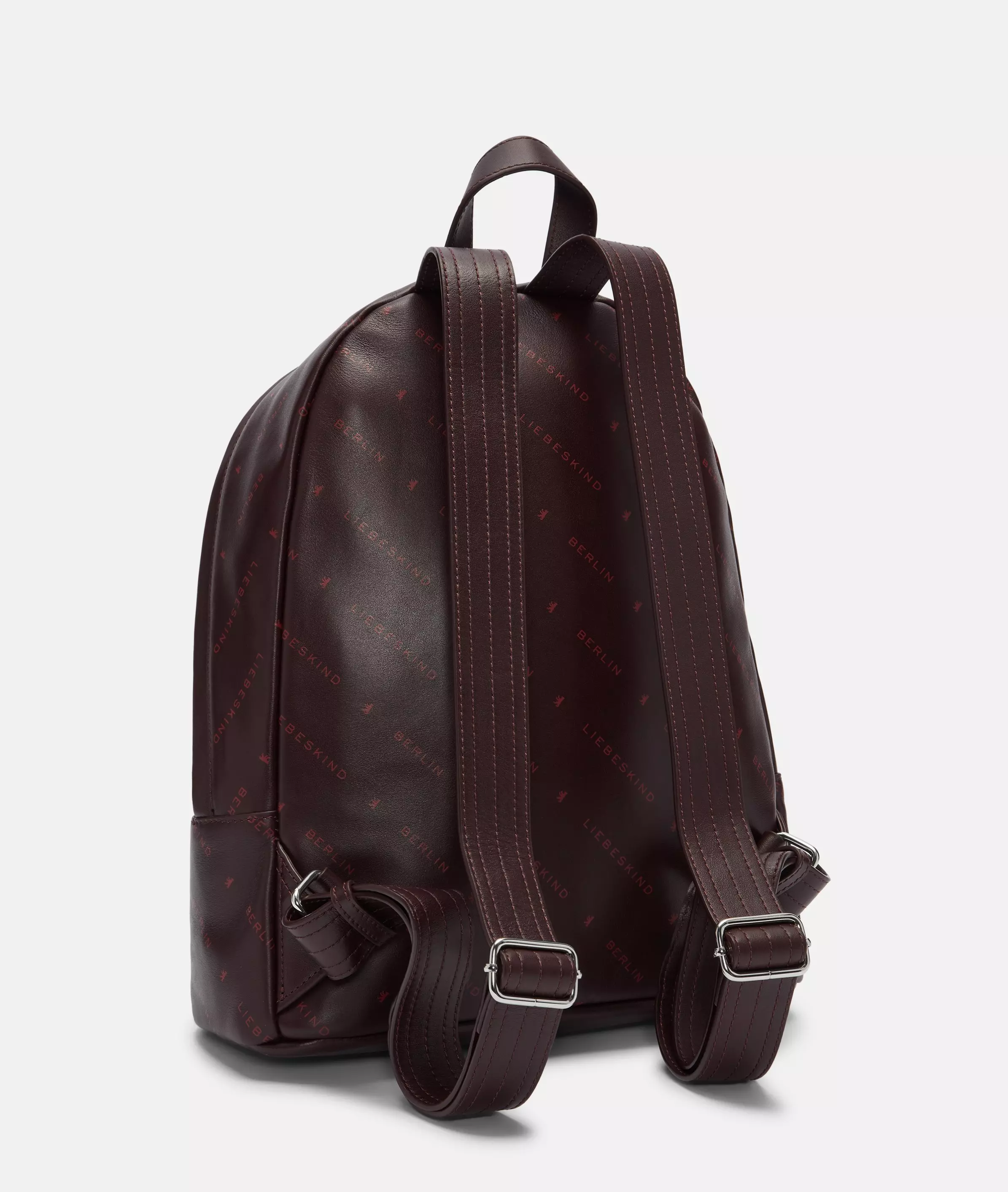 Monogram backpack M Nappa leather backpack with Liebeskind Berlin lettering