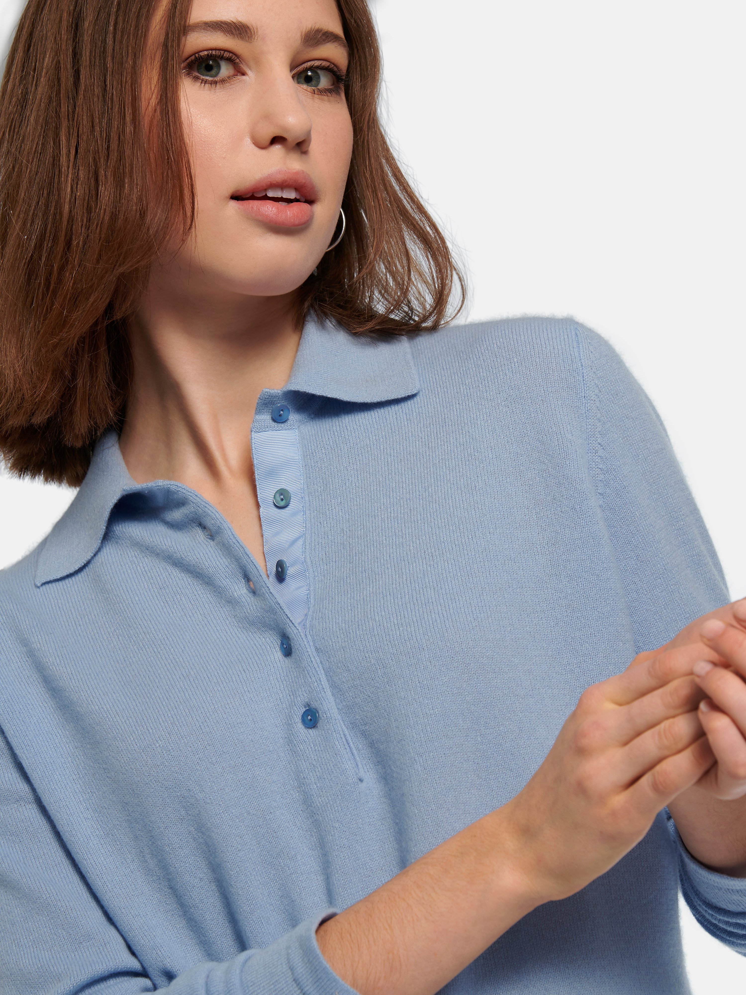 Polo-Pullover aus 100% Premium-Kaschmir