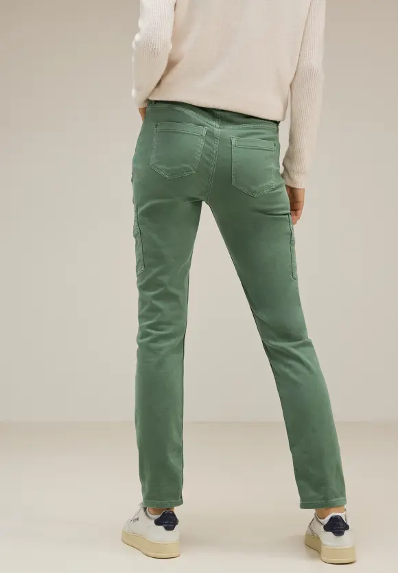 Grüne Cargo Casual Fit Jeans - novel green overdyed