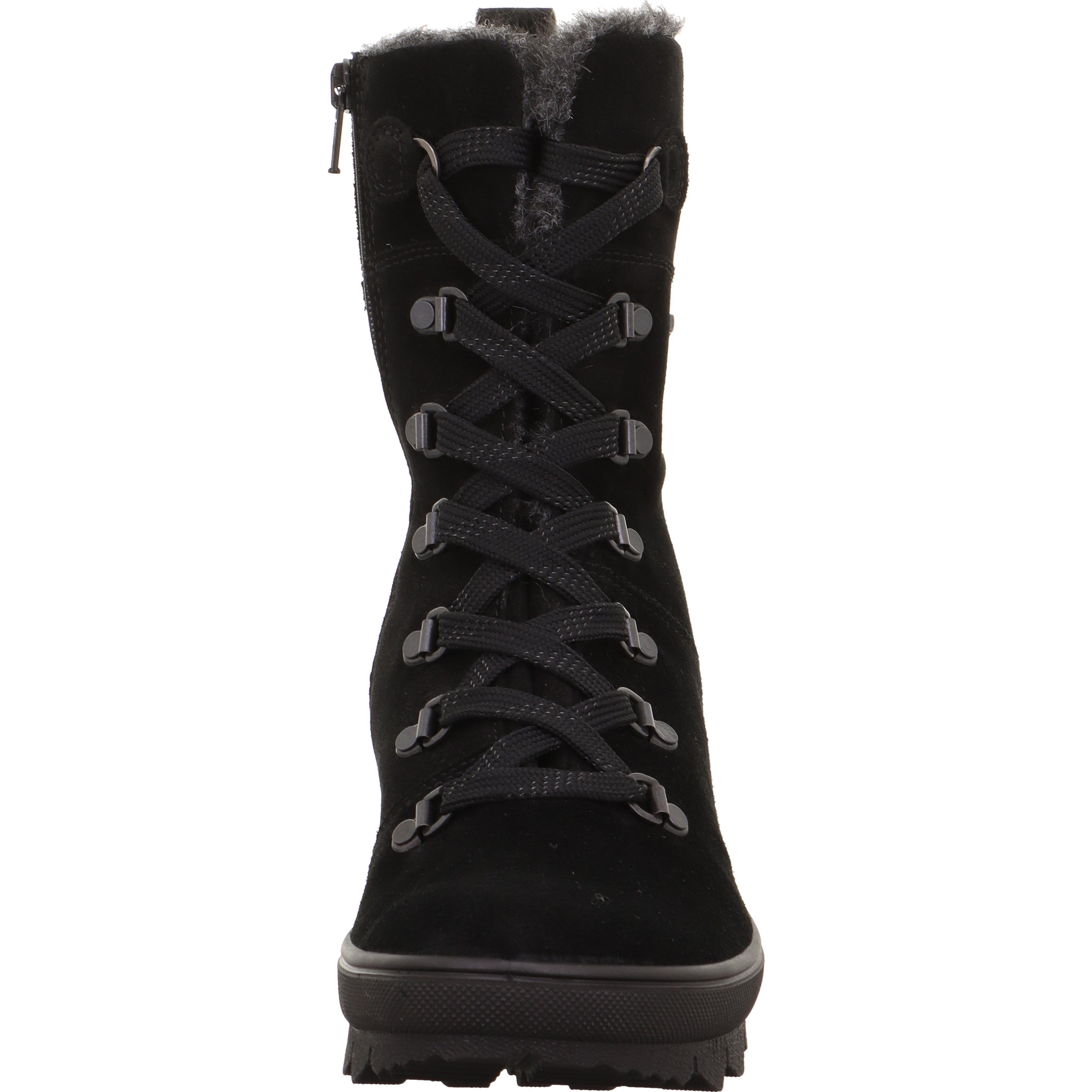 legero NOVARA Damen  Schnürboots mit Reißverschluss - Farbe: Schwarz - Größe: 5.5