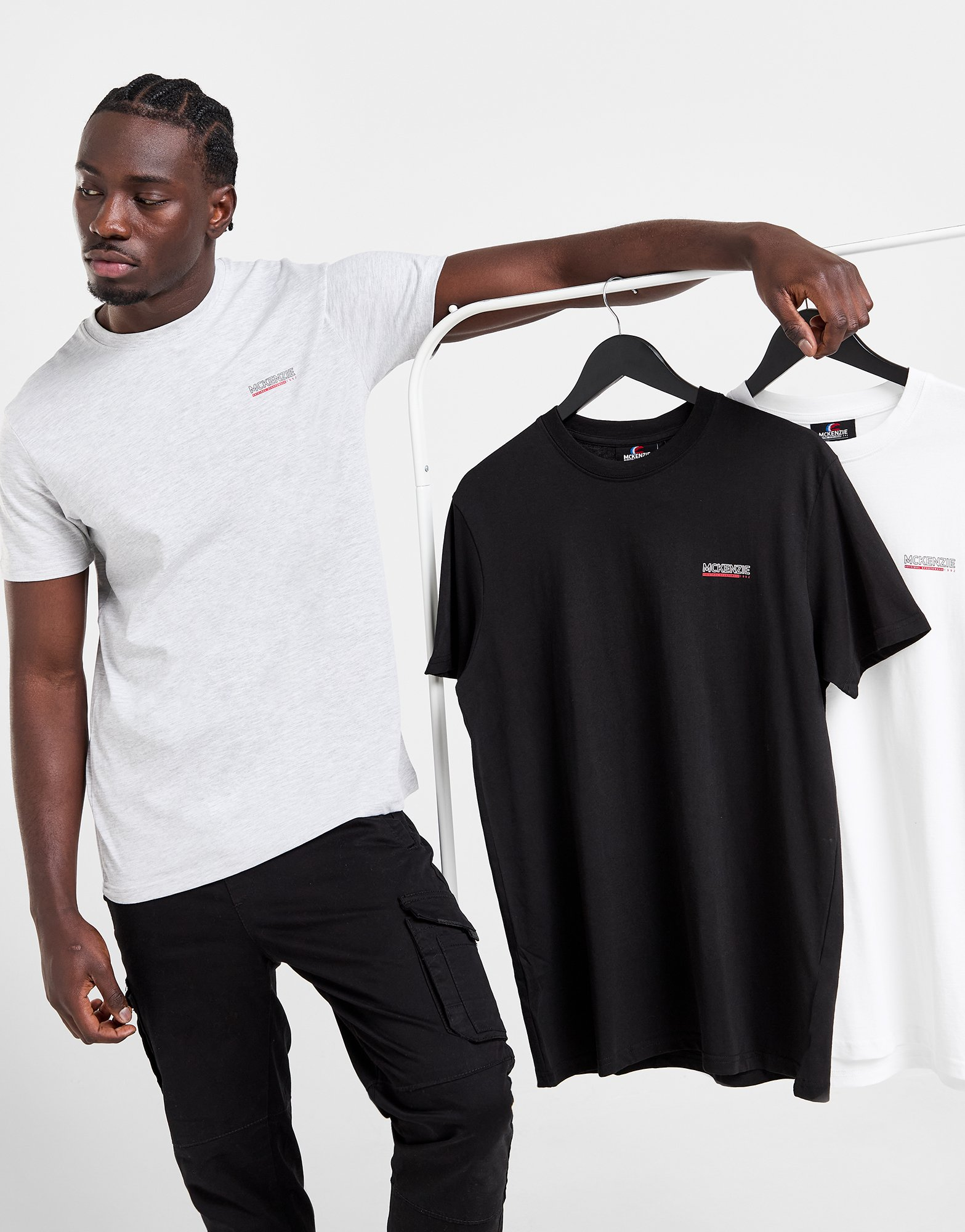 McKenzie Lot de 3 T-shirts Essential Homme