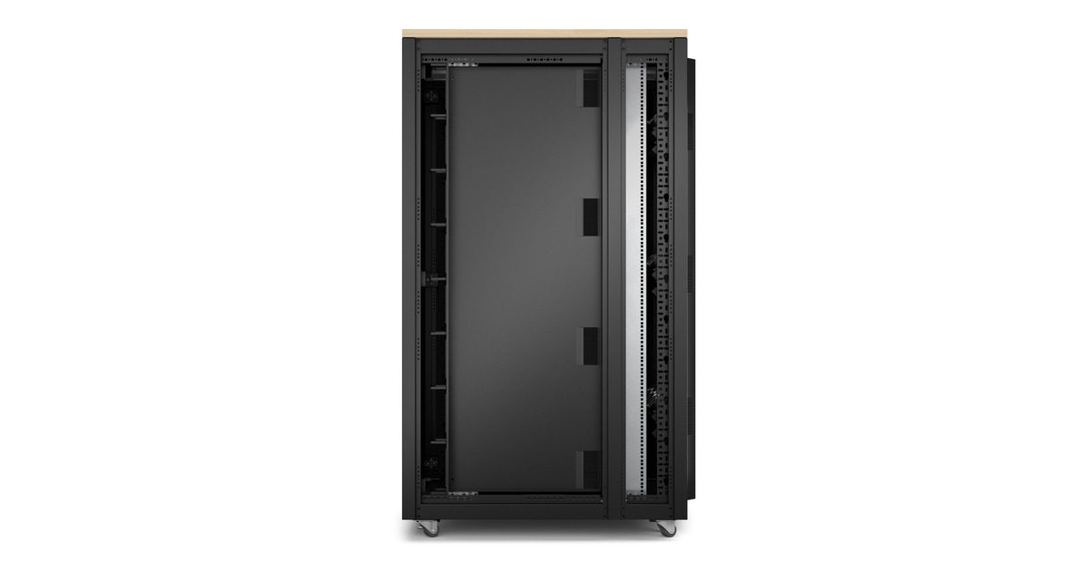 APCNetShelter AR4038LIA, 38U server rack  (Houtkleur/zwart, 75(b) x 194(h) x 113,04(d) cm, geluiddicht)