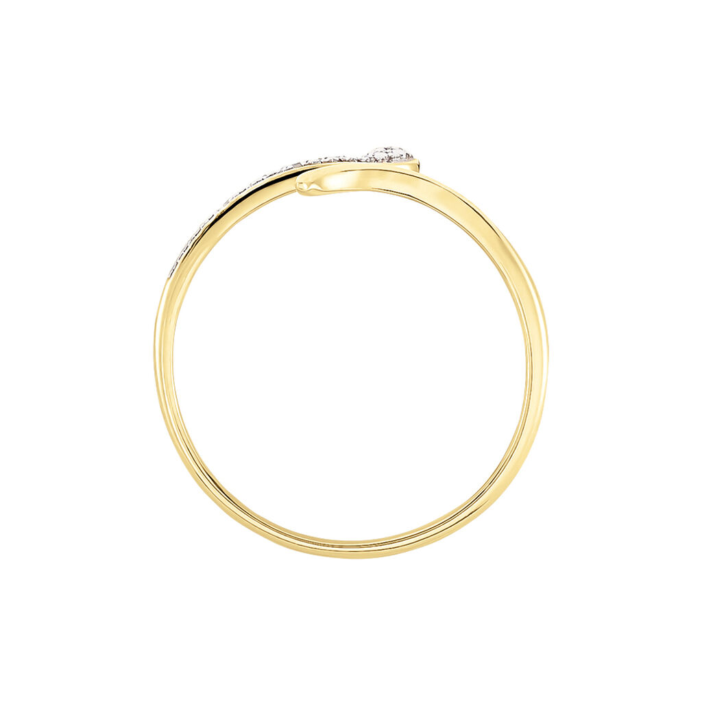 Bague Snake Or Jaune Diamant
