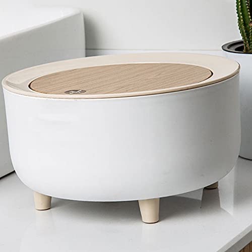 Mini Corbeille De Comptoir Petite Poubelle De Table de 2L blanc Vendos