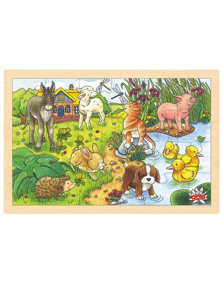 Einlegepuzzle TIERKINDER II 24-teilig in bunt