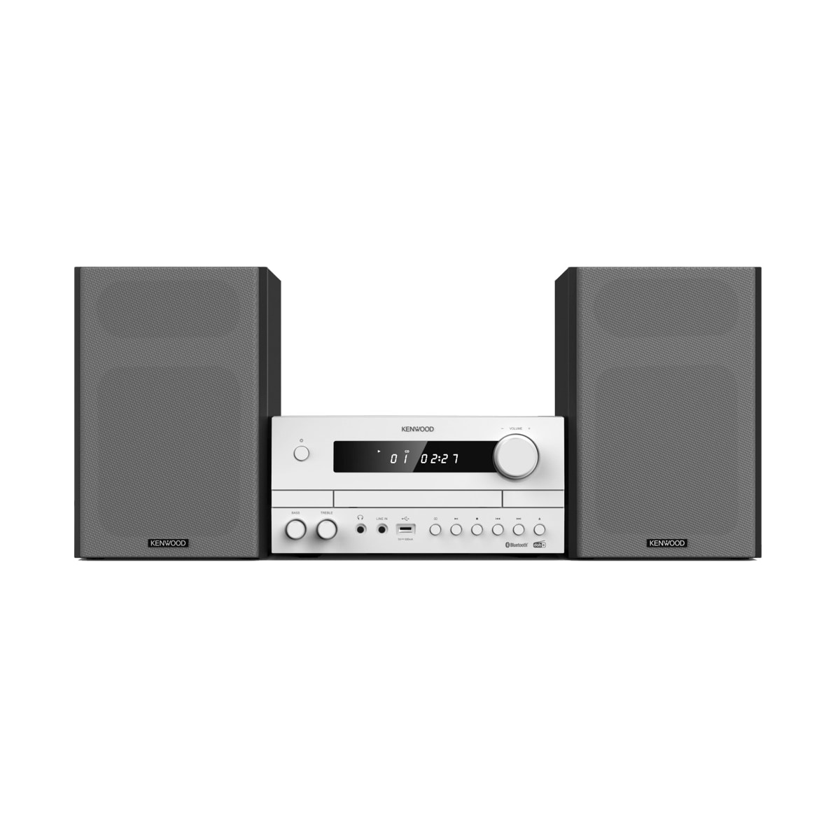 Kenwood M-822DAB Mini-system med Bluetooth og DAB+ (hvit)