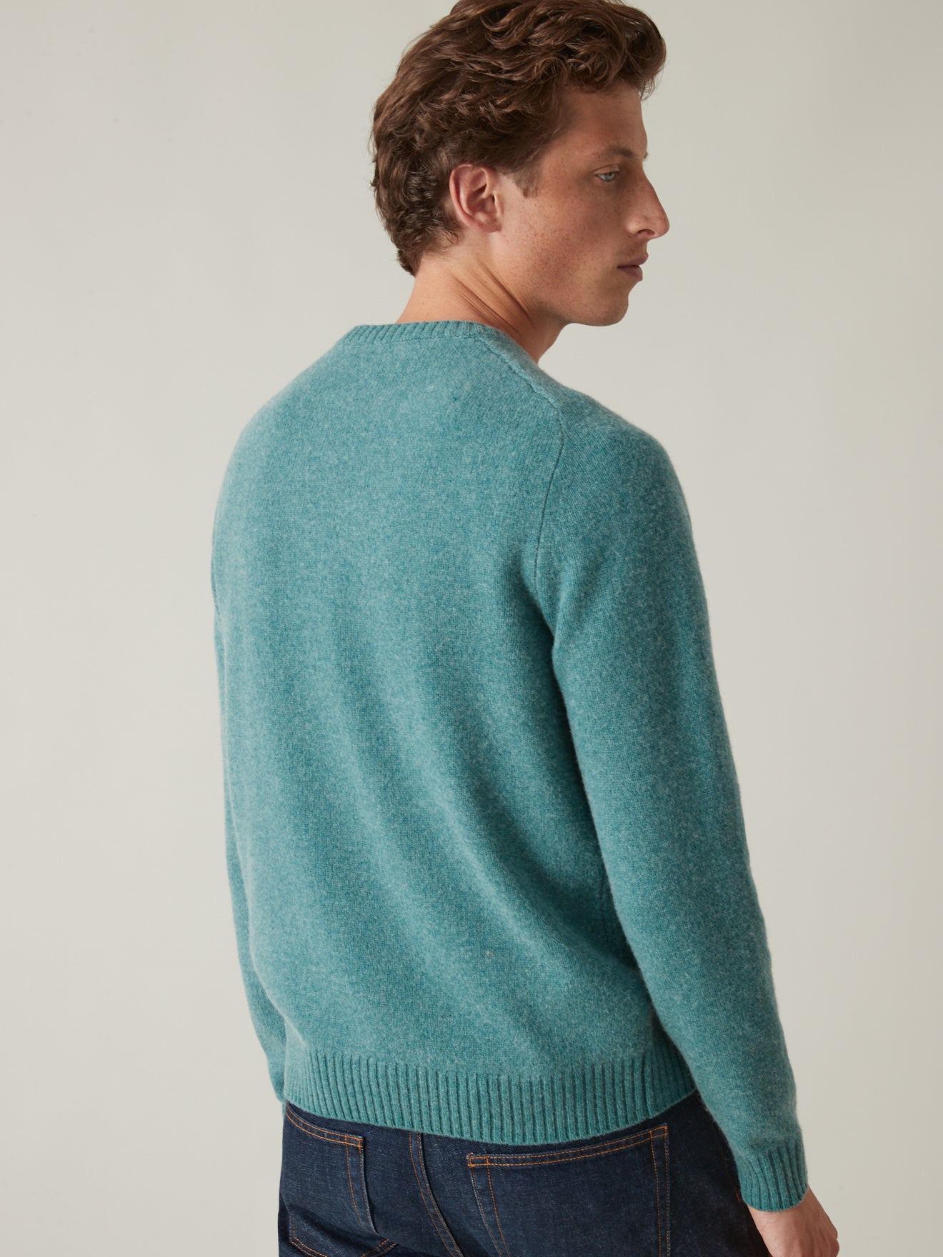 Pull col rond chiné homme