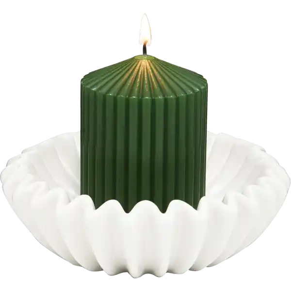 Keramiktablett weiss Muschel