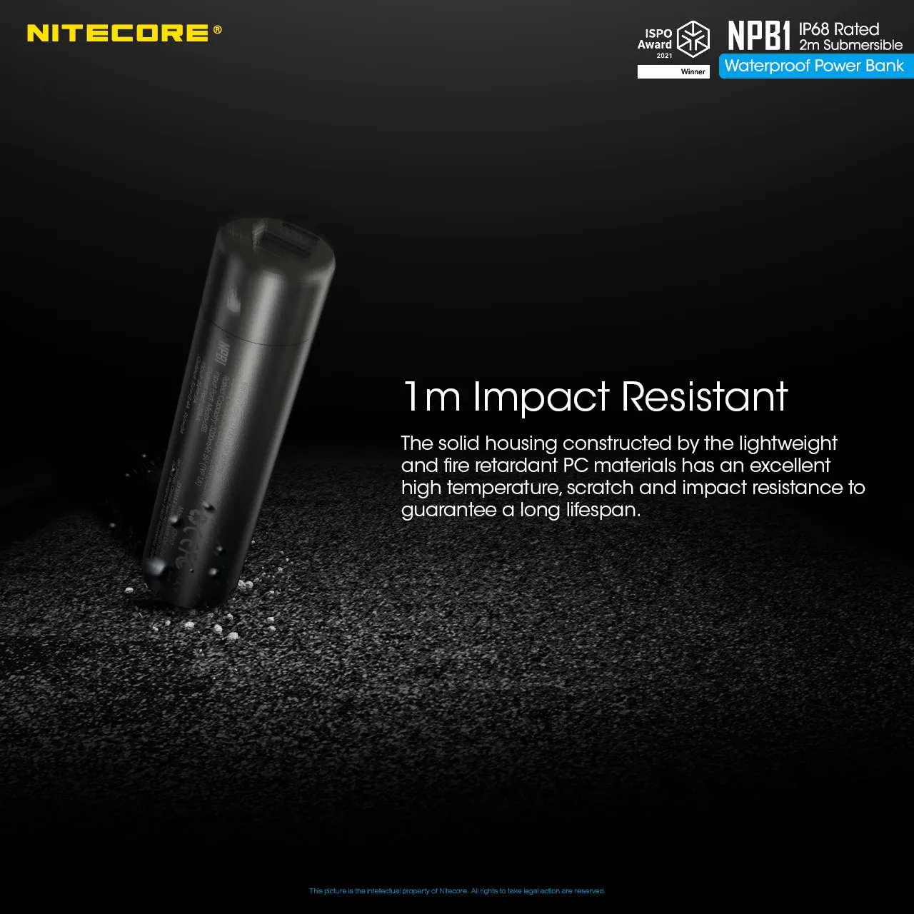 Nitecore Npb1 Waterproof Powerbank 5000 Mah Black