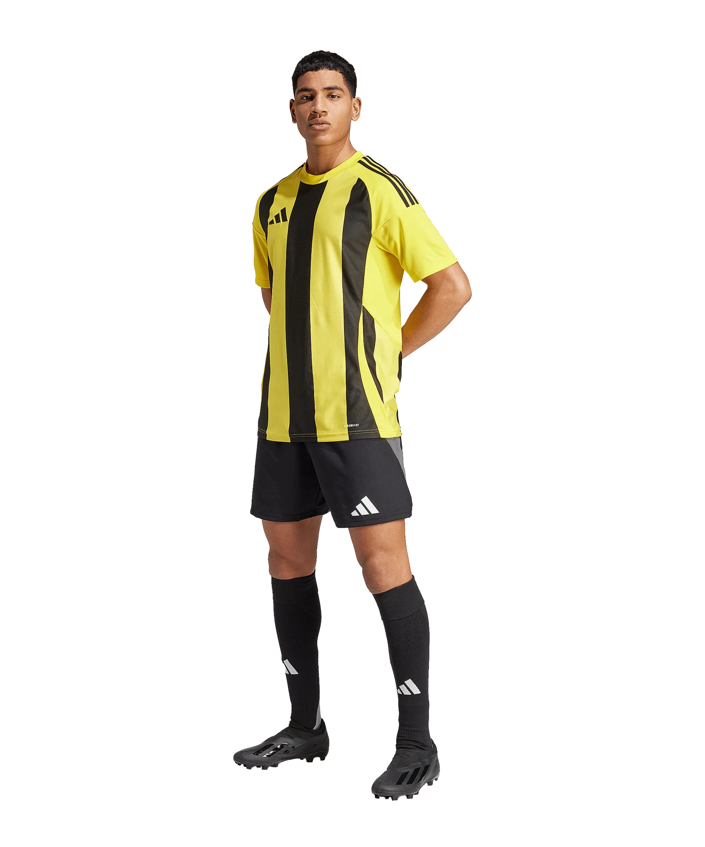 adidas Striped 24 Trikot Gelb Schwarz
