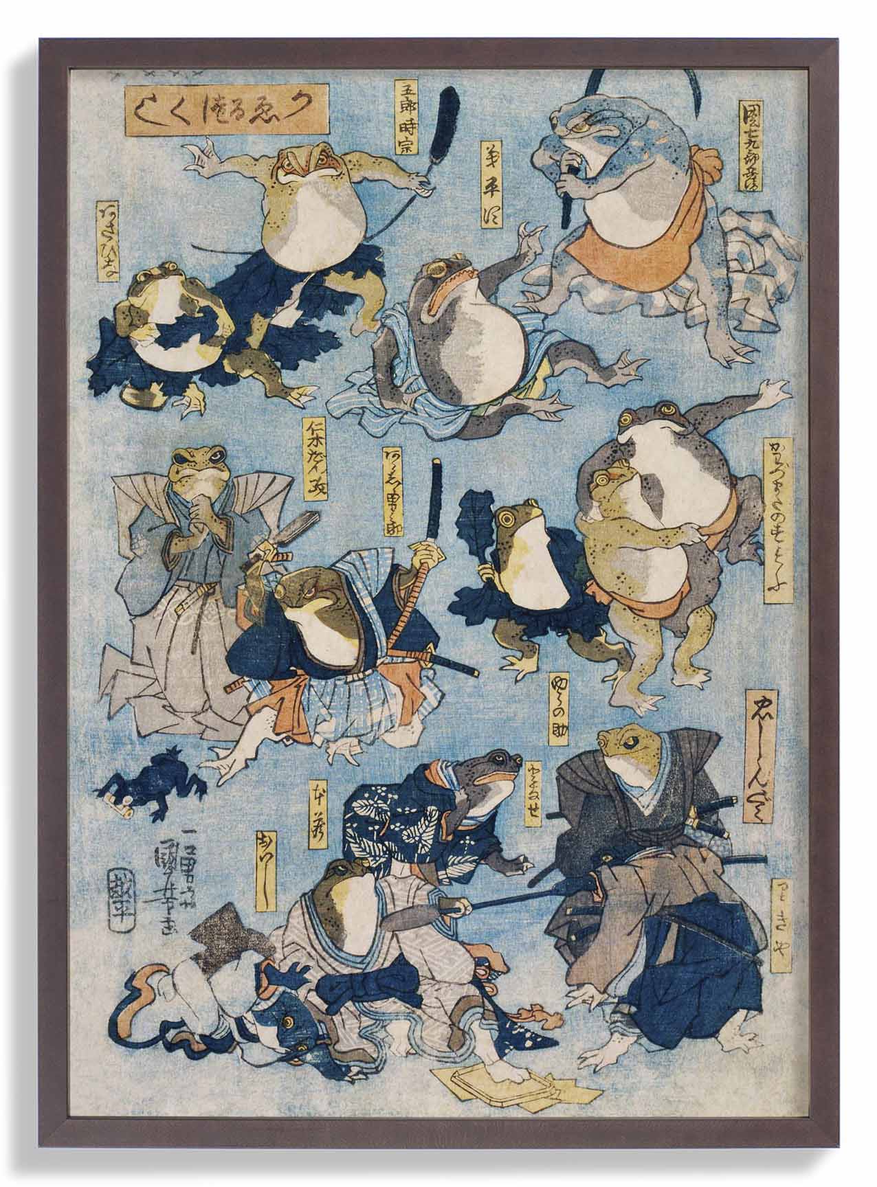 Samurai-Frösche von Utagawa Kuniyoshi