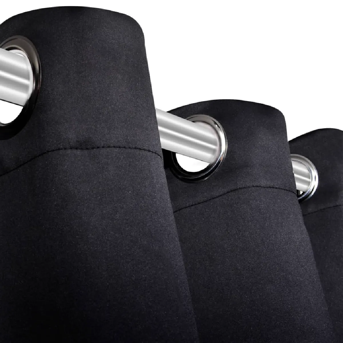 vidaXL Rideaux occultants Noir