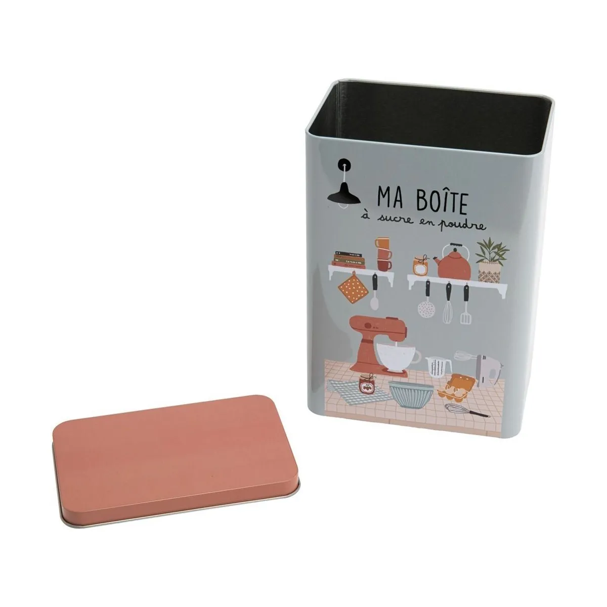 Amadeus Boîte à Sucres en Métal avec Imprimés