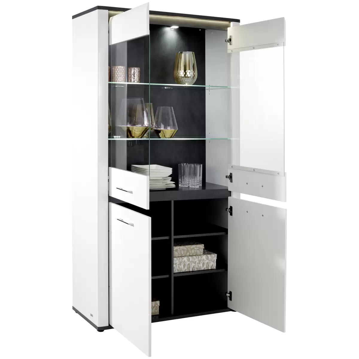 Vitrine Alassio weiss,grau
