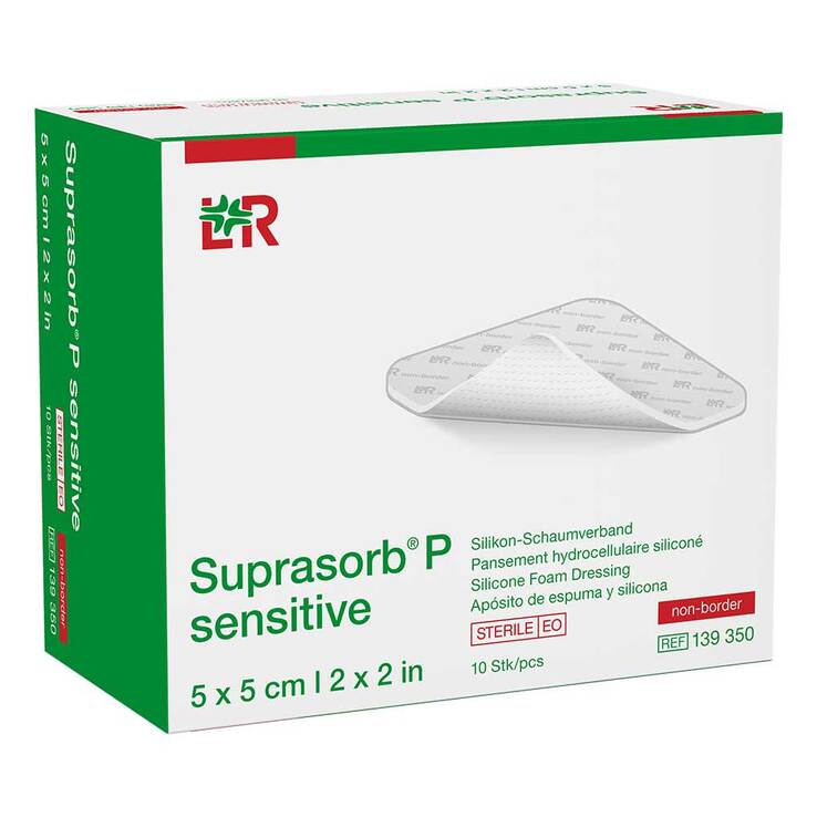 Suprasorb P sensitive PU-Schaumv.non-bor.5x5cm, 10 St