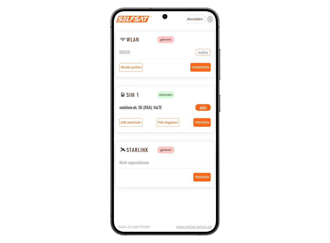 Selfsat MWR 5540 inclusief Satco 5G - black