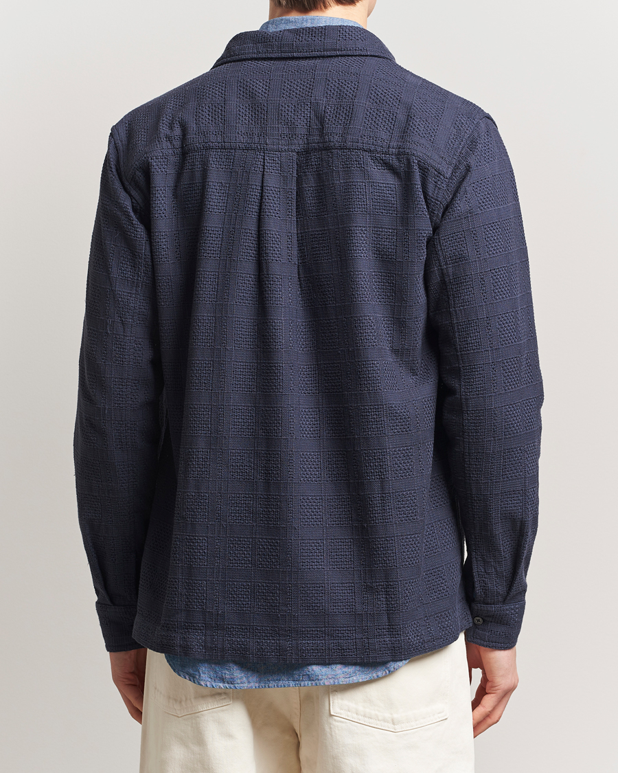 Les Deux Charlie Long Sleeve Knitted Shirt Navy