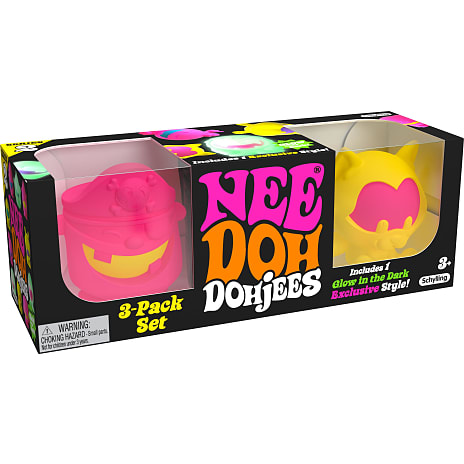 NeeDoh Dohjee 3-pak – flere varianter – assorteret