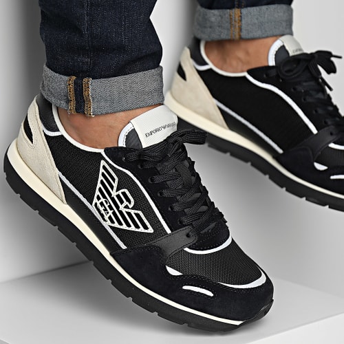 Baskets X4X537 XN730 Navy Silver Black Vanille