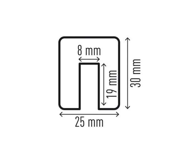 Durable 1126130, Polyurethan (PU), Sort, Gul, Afrundet, 1000 mm, 40 mm, 1,88 kg